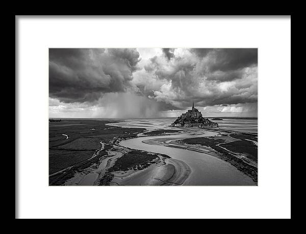 Mont Saint Michel Under Stormy Skies