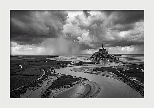 Mont Saint Michel Under Stormy Skies