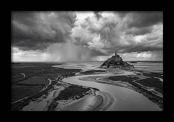 Mont Saint Michel Under Stormy Skies