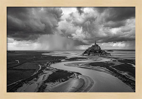 Mont Saint Michel Under Stormy Skies