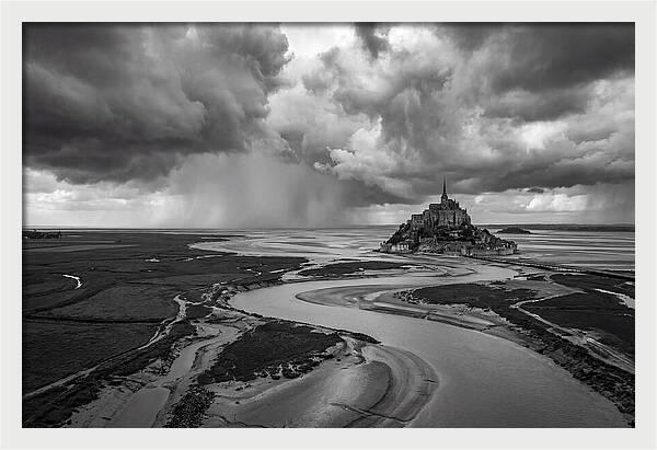 Mont Saint Michel Under Stormy Skies