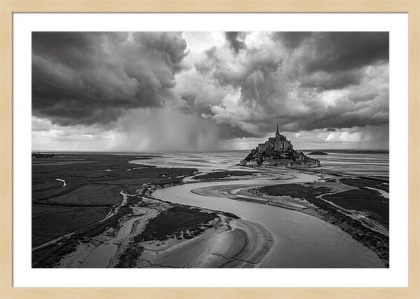 Mont Saint Michel Under Stormy Skies