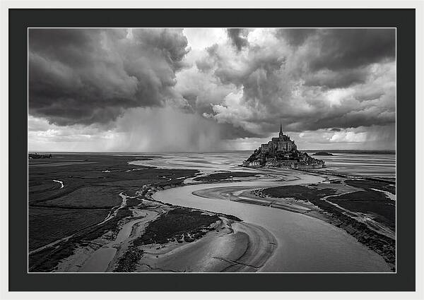 Mont Saint Michel Under Stormy Skies
