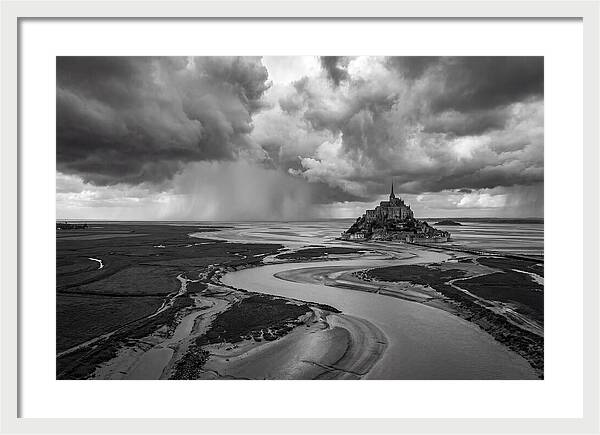 Mont Saint Michel Under Stormy Skies