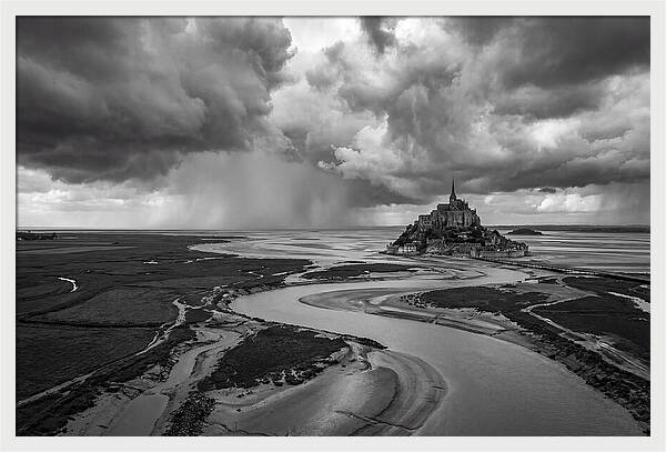 Mont Saint Michel Under Stormy Skies