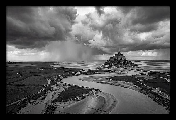 Mont Saint Michel Under Stormy Skies