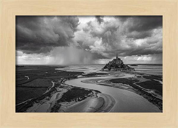 Mont Saint Michel Under Stormy Skies