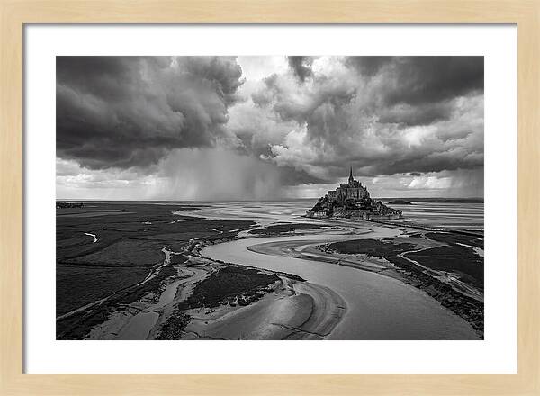 Mont Saint Michel Under Stormy Skies
