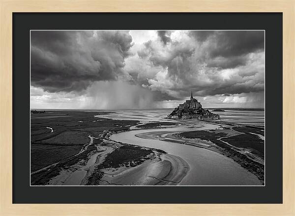 Mont Saint Michel Under Stormy Skies
