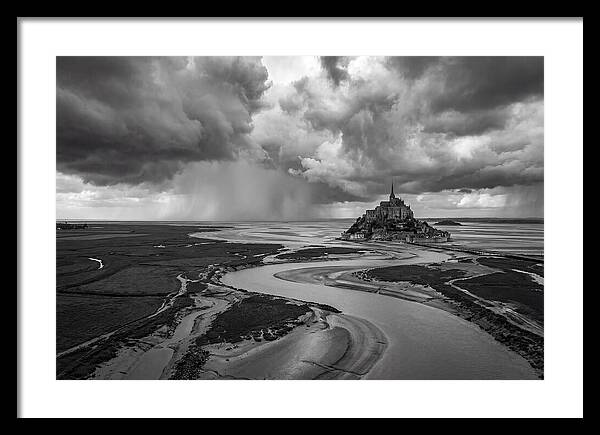 Mont Saint Michel Under Stormy Skies
