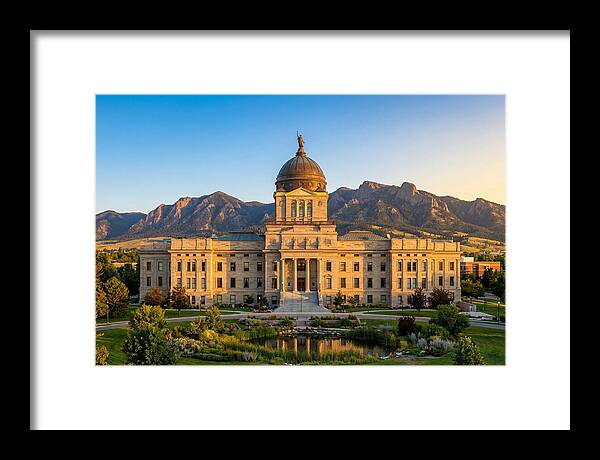 Montana State Capitol At Sunset