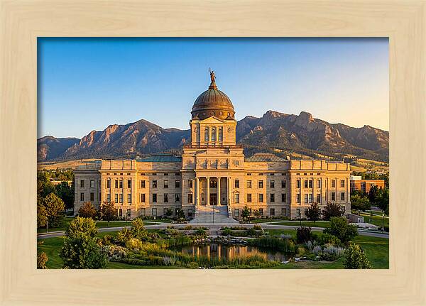 Montana State Capitol At Sunset