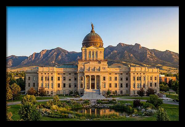 Montana State Capitol At Sunset