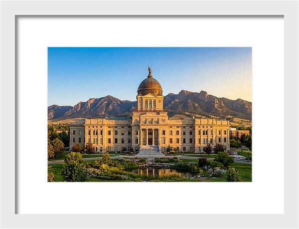 Montana State Capitol At Sunset