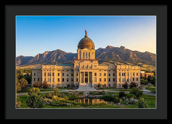 Montana State Capitol At Sunset