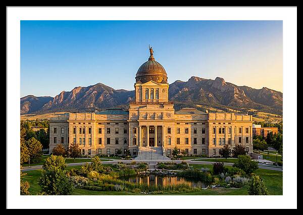 Montana State Capitol At Sunset