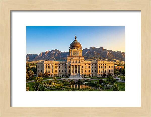 Montana State Capitol At Sunset