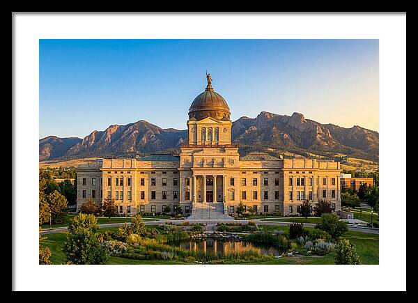 Montana State Capitol At Sunset