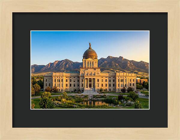 Montana State Capitol At Sunset
