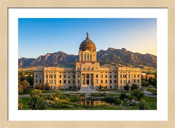 Montana State Capitol At Sunset