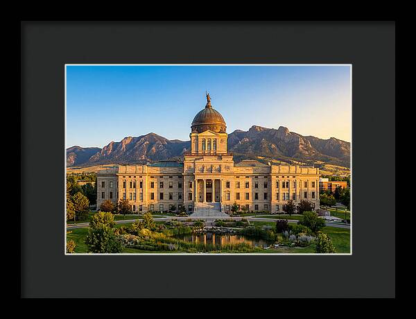 Montana State Capitol At Sunset