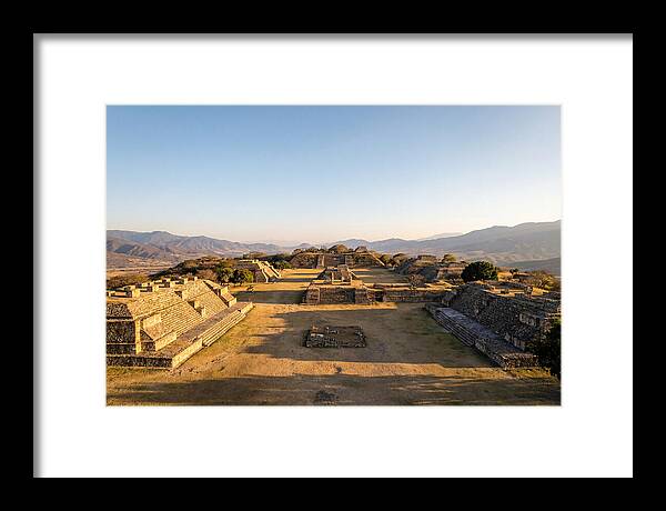 Monte Alban Ruins At Golden Hour