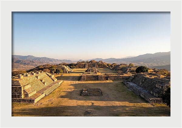 Monte Alban Ruins At Golden Hour