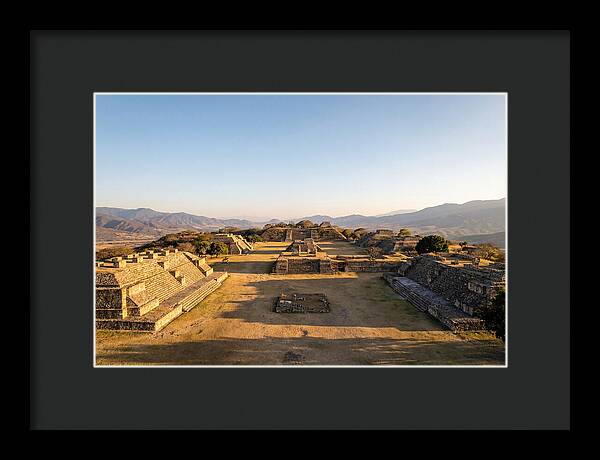 Monte Alban Ruins At Golden Hour