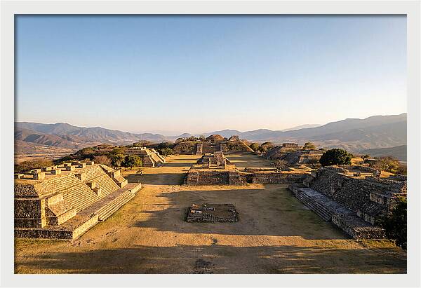Monte Alban Ruins At Golden Hour