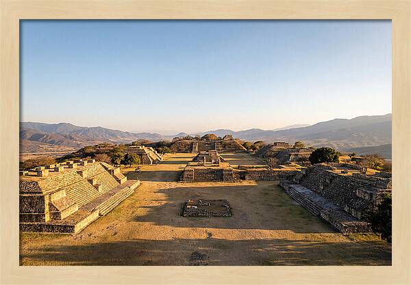 Monte Alban Ruins At Golden Hour