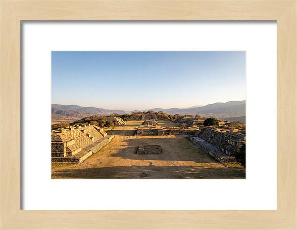 Monte Alban Ruins At Golden Hour