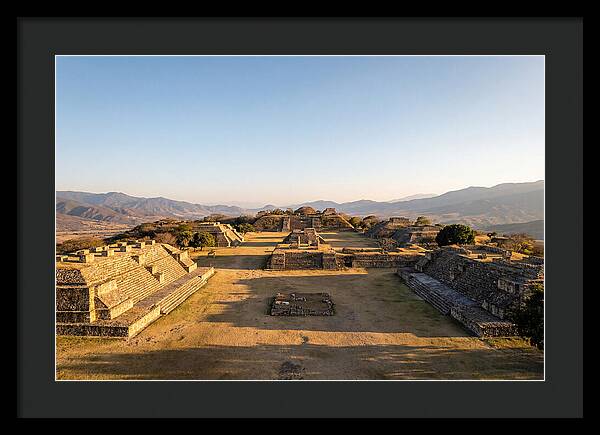 Monte Alban Ruins At Golden Hour