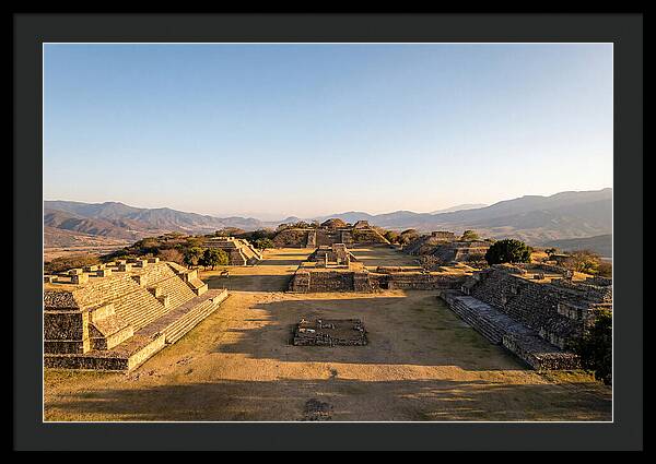 Monte Alban Ruins At Golden Hour