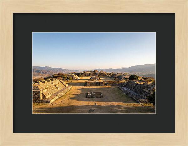 Monte Alban Ruins At Golden Hour