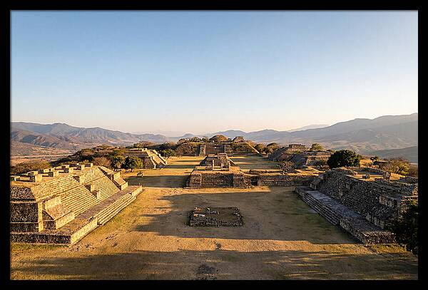 Monte Alban Ruins At Golden Hour