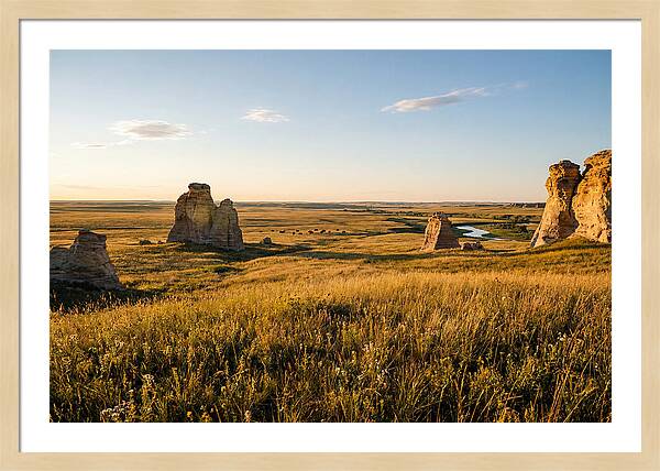 Monument Rocks At Sunset