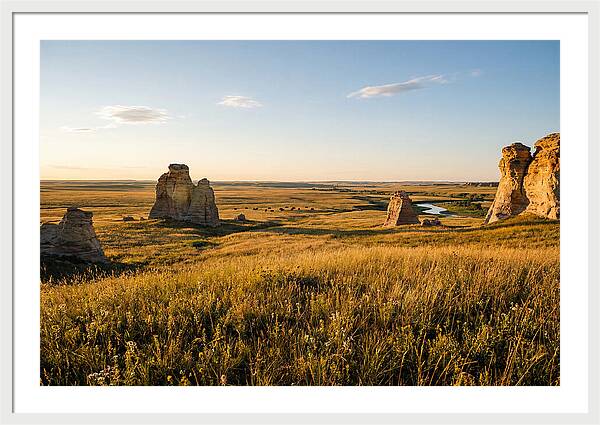 Monument Rocks At Sunset