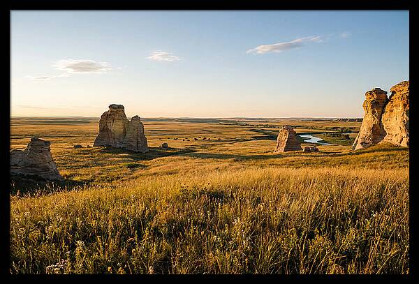 Monument Rocks At Sunset