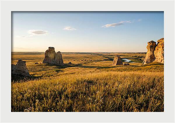 Monument Rocks At Sunset
