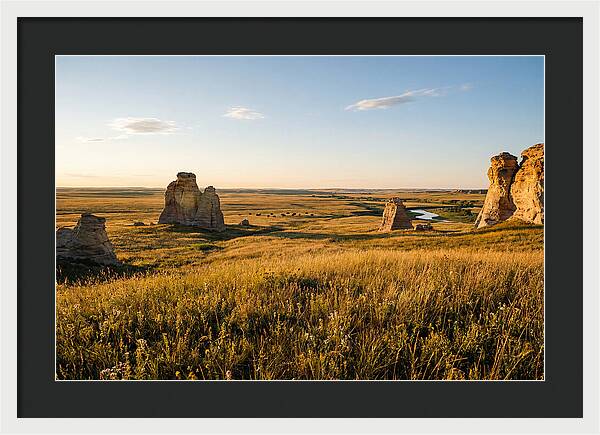 Monument Rocks At Sunset