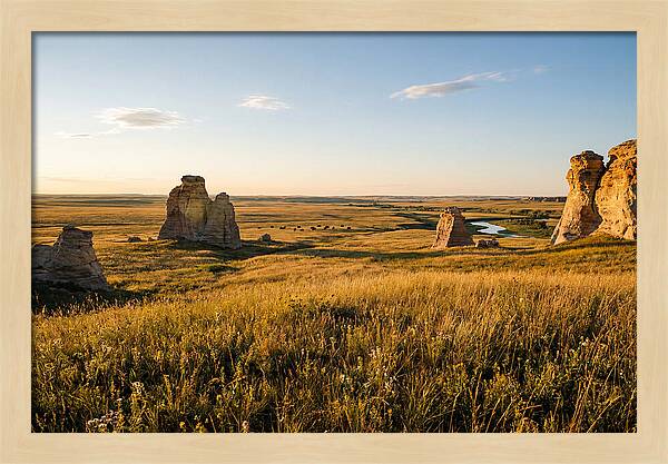 Monument Rocks At Sunset