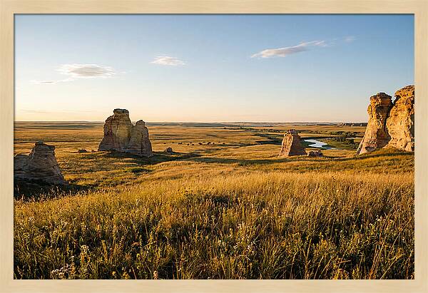 Monument Rocks At Sunset