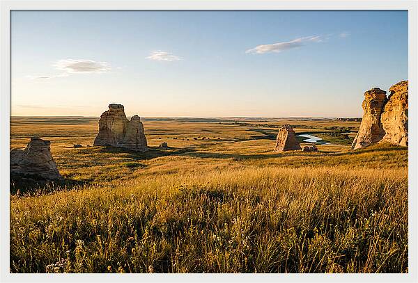 Monument Rocks At Sunset