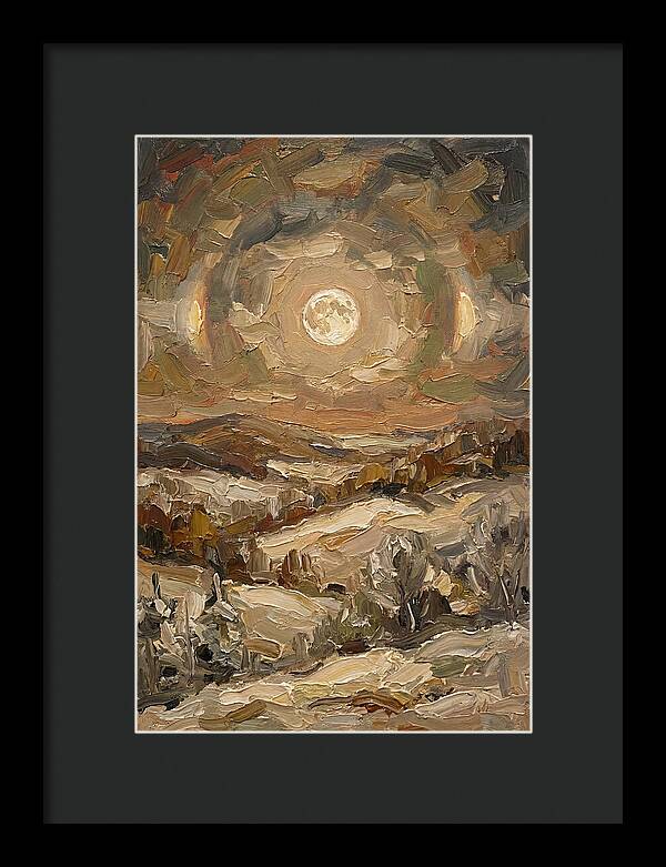 Moon Dogs Flanking Winter Full Moon