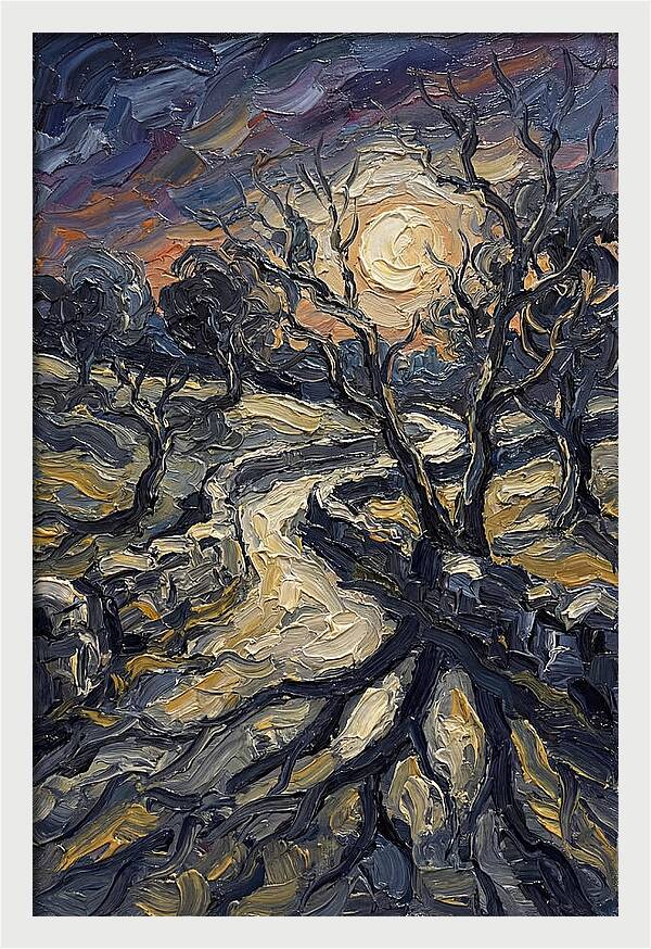 Moonlight Casting Long Shadows