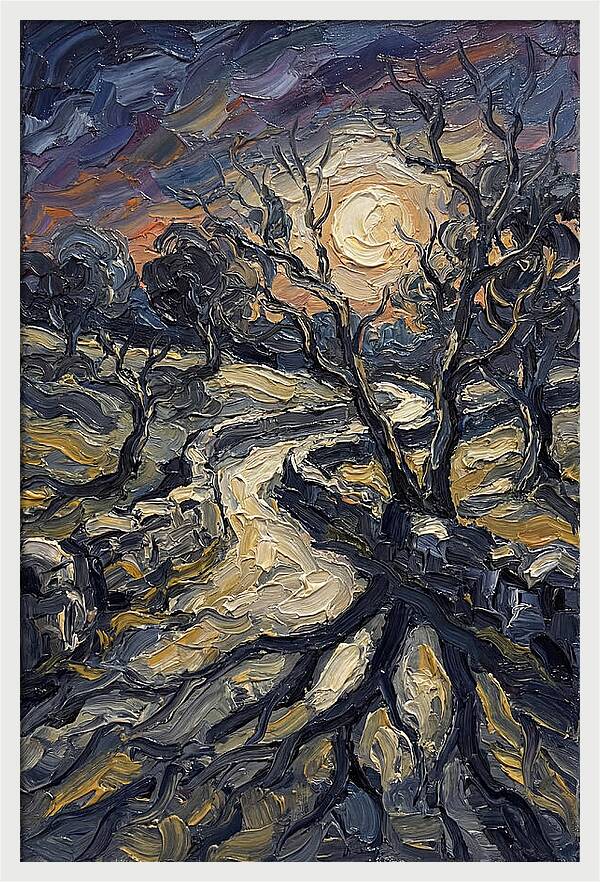 Moonlight Casting Long Shadows