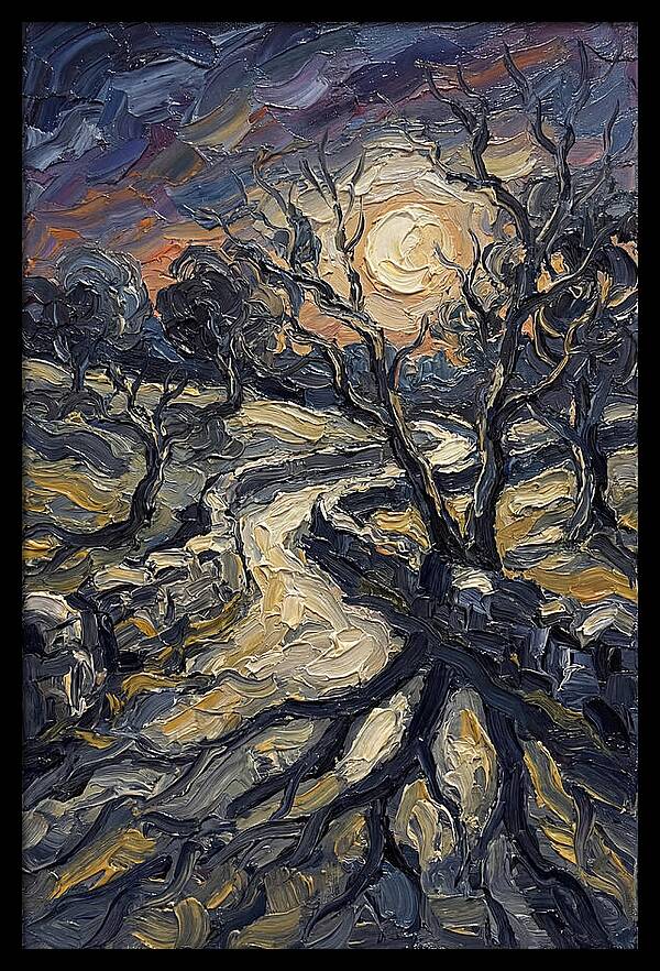 Moonlight Casting Long Shadows