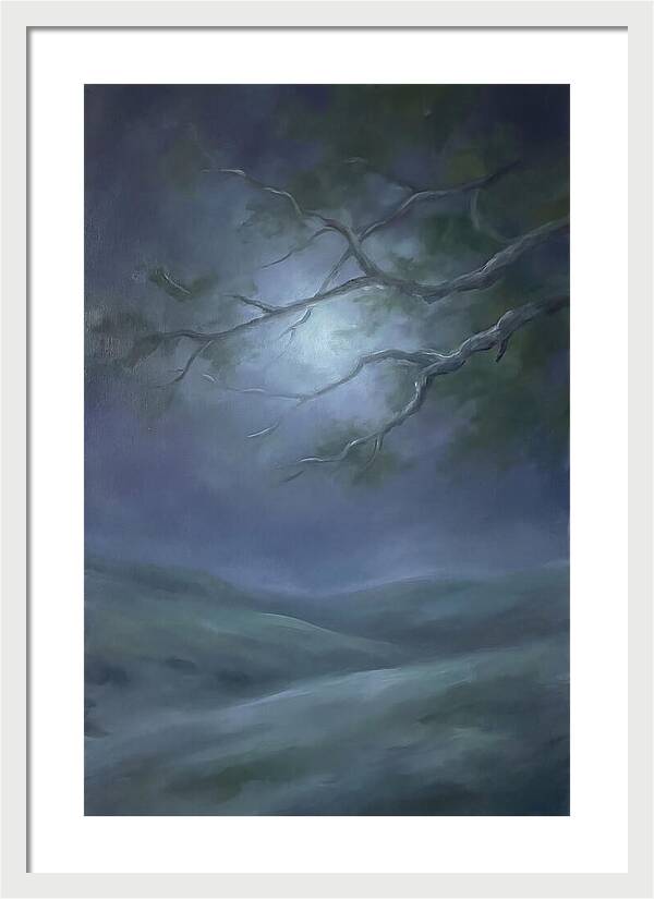 Moonlight Through Tree Branches