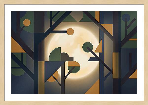 Moonlight Through Tree Branches