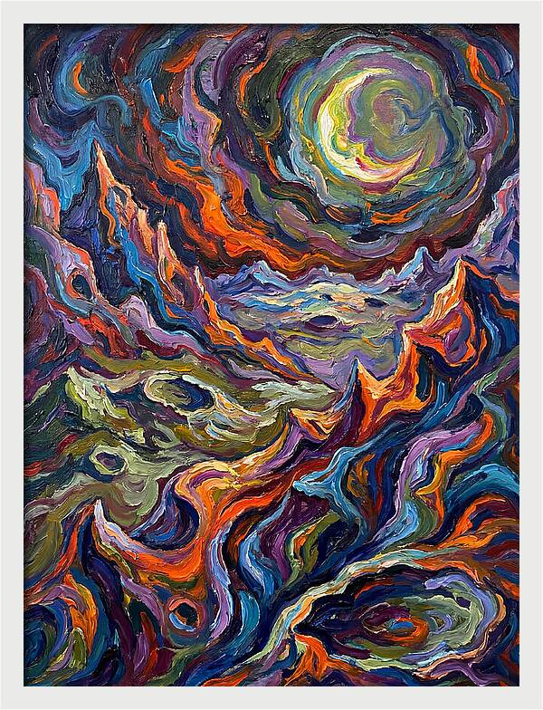 Moonlit Expressionist Landscape